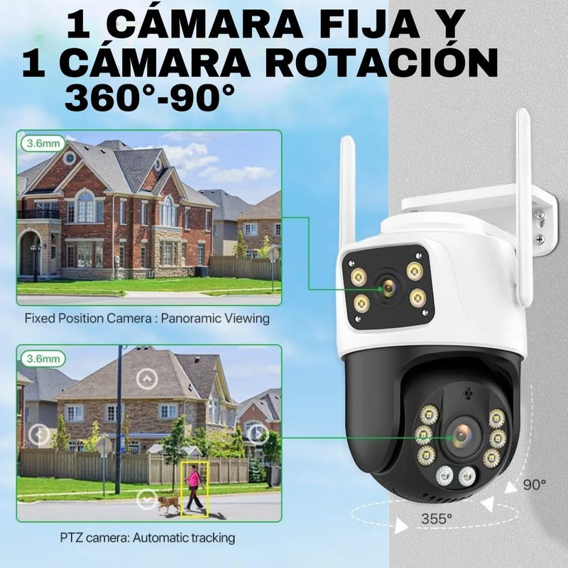 ESTE PRECIO HASTA FINAL DE AÑO - CAMARA DE SEGURIDAD X2-ROTACION 360°-90°