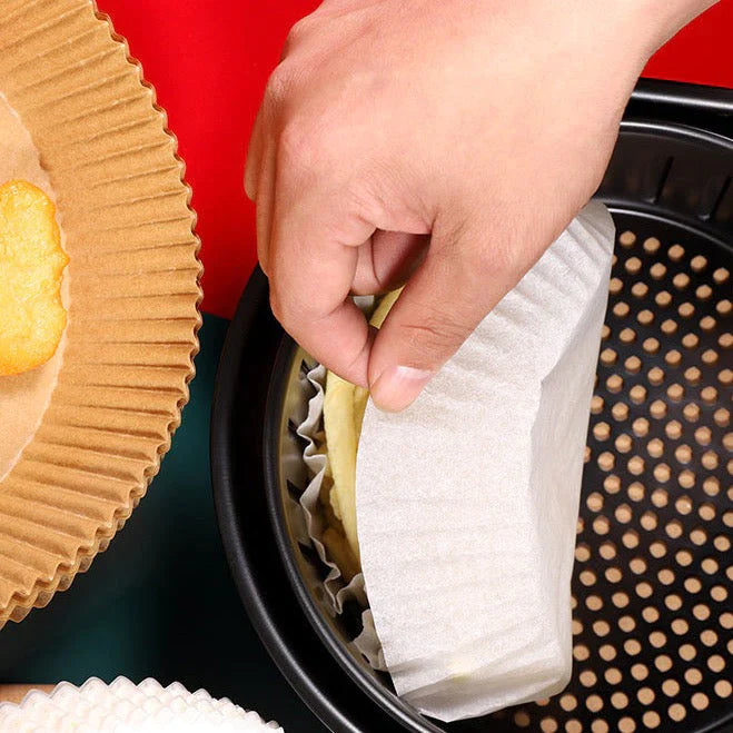 COMPRE HOY Y OBTENGA EL DOBLE - Bandeja de papel a prueba de aceite para Airfryer desechable