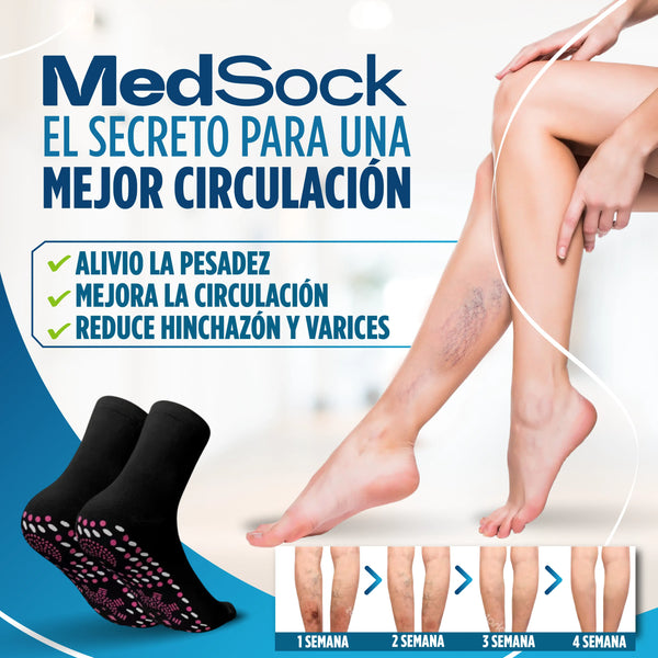 Mejora tu calidad de vida y pierde algunos kilos -MedSock® - Medias de compresión de turmalina iónica con control de vena várice y acupresión